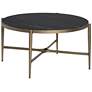 Crestview Collection Xander Black Marble Cocktail Table