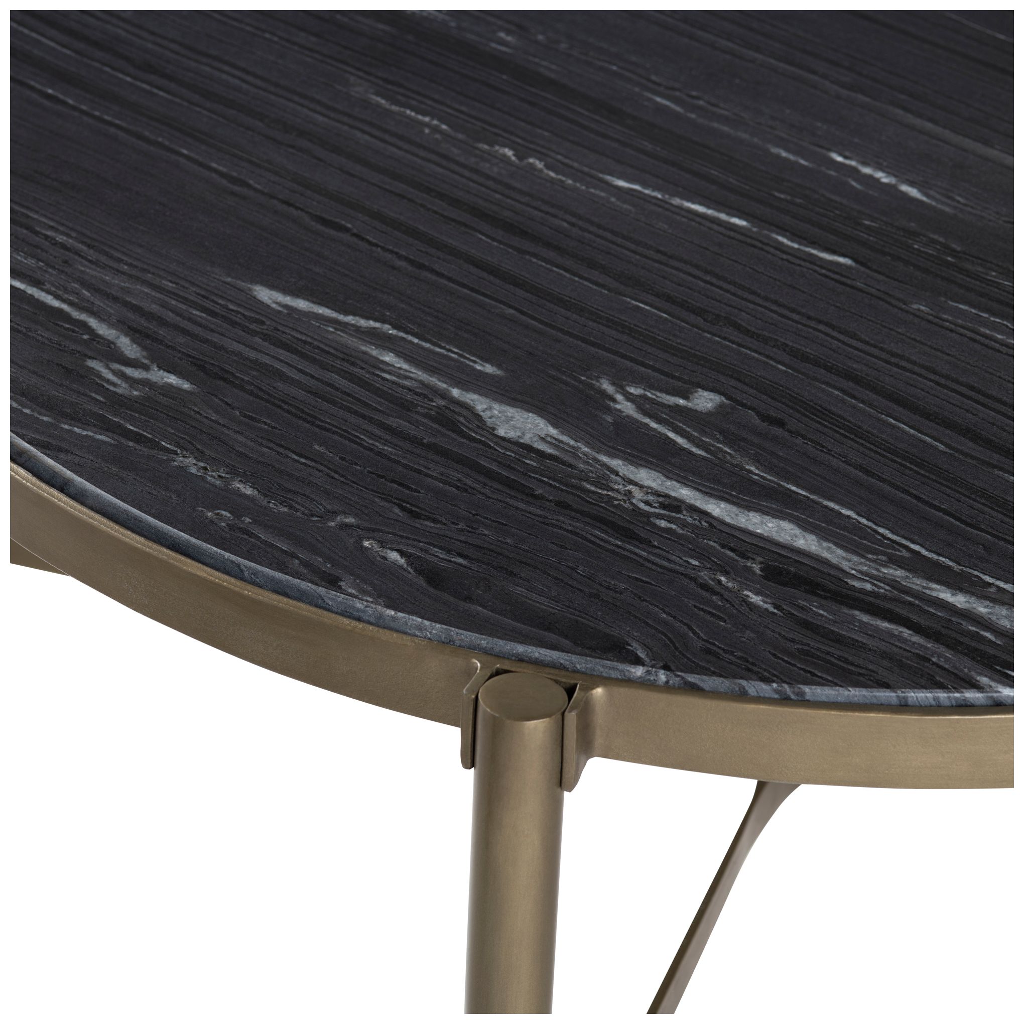 Image 3 Crestview Collection Xander Black Marble Cocktail Table more views
