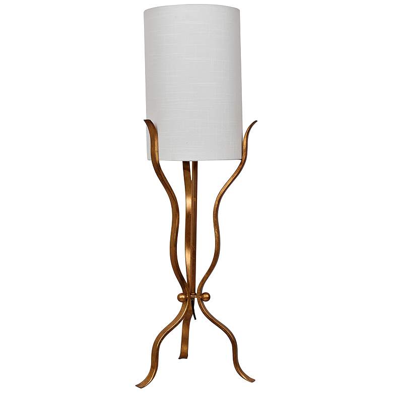 Image 1 Crestview Collection Xavier Gold Leaf Metal Table Lamp