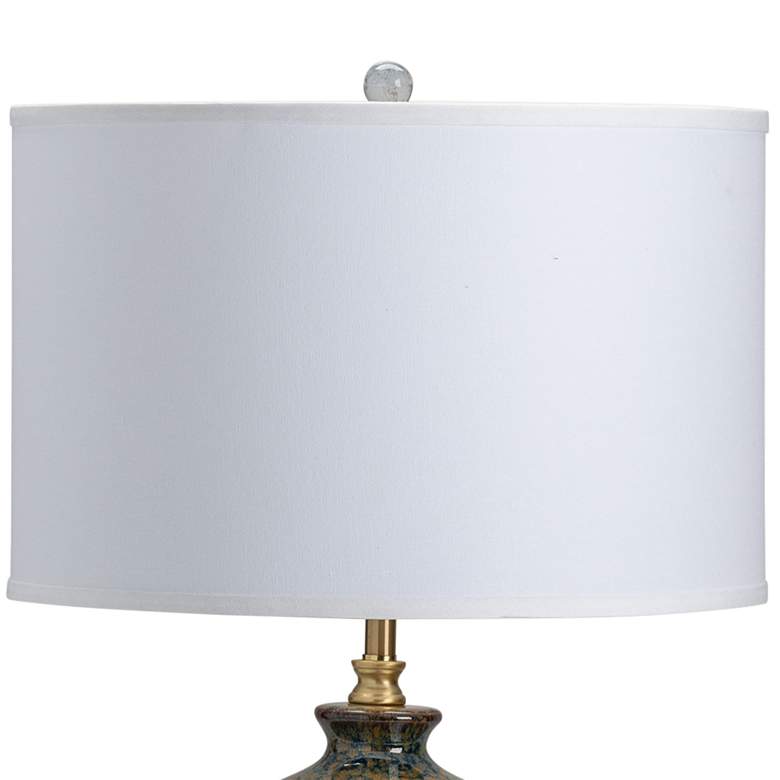 Image 4 Crestview Draper 29 3/4" Emerald Green and Gold Ceramic Urn Table Lamp more views