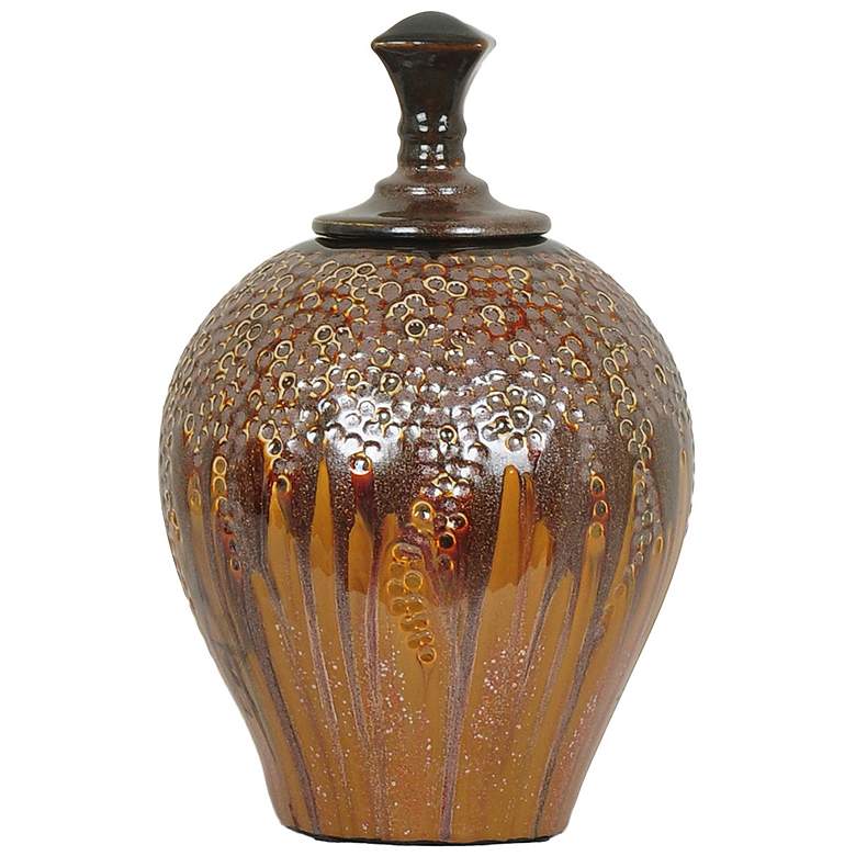 Image 1 Crestview Hera Medium Lidded 12 1/2 inch High Ceramic Vase
