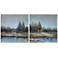 Crestview Misty Morning 30" Square Wall Art Set of 2