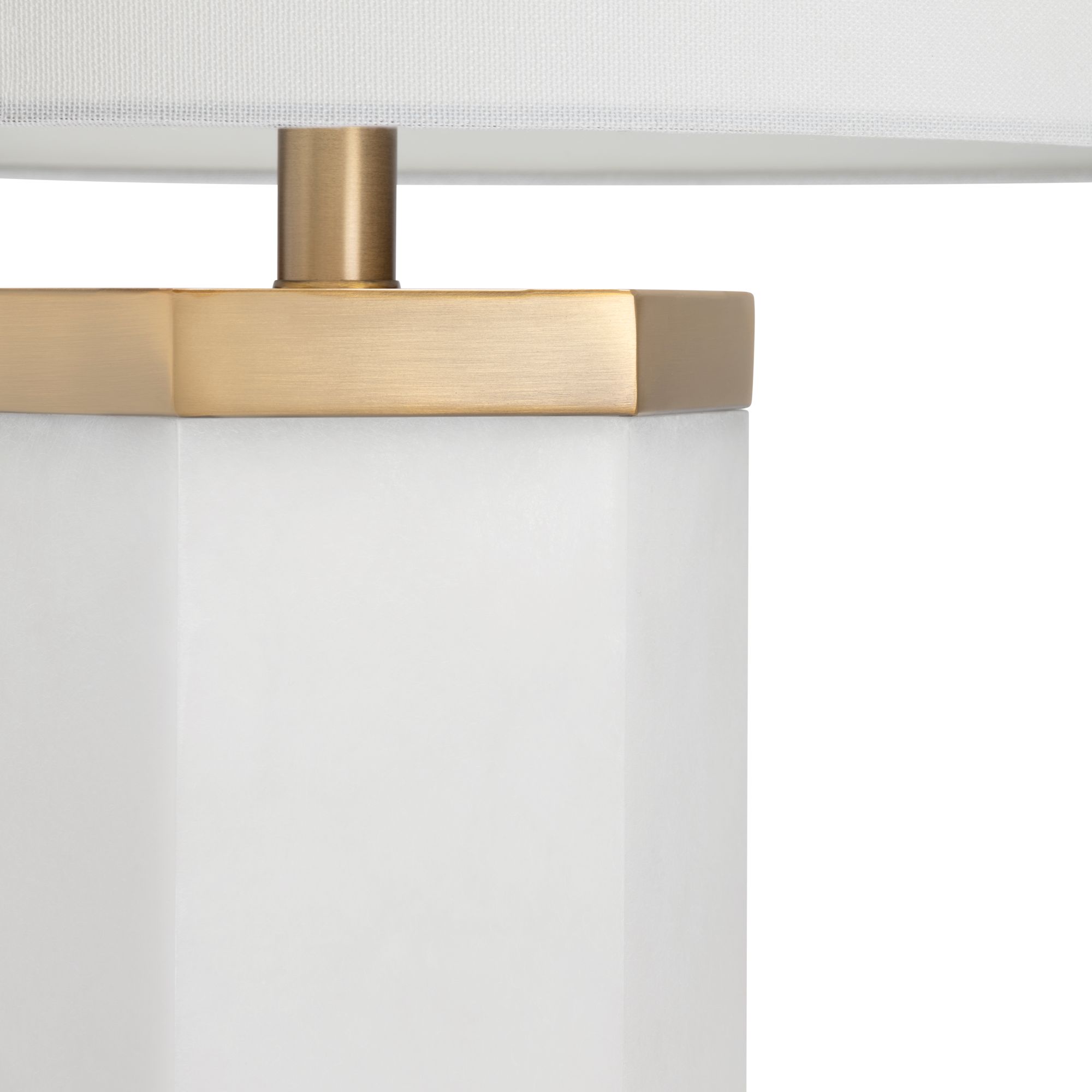 Thumbnail3 of Crestview Morrison 30" High White and Brass Modern Table Lamp more views