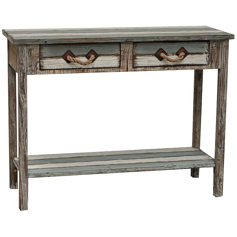 Image 1 Crestview Nantucket Weathered Wood Console