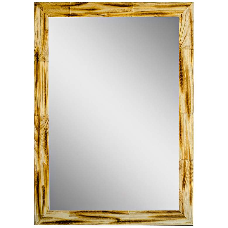 Image 1 Crestview Natural 31 1/2 inch x 41 1/2 inch Wood Wall Mirror