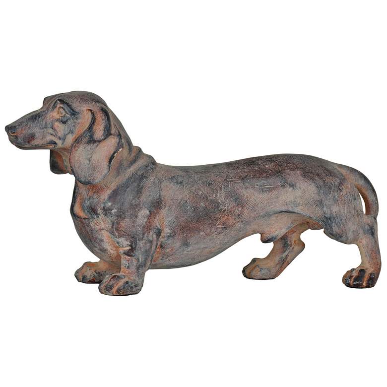 Image 1 Crestview On Guard 16 1/2 inch Wide Dachshund Statue