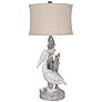 1_Crestview Pelican 38 1/2" White-Washed Sand Stone Coastal Table Lamp