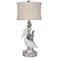 Crestview Pelican 38 1/2" White-Washed Sand Stone Coastal Table Lamp
