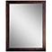 Crestview Red Stain 31 1/2" x 41 1/2" Wood Wall Mirror