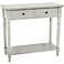 Crestview Vivid Ivory 2-Drawer Wood Console Table