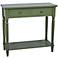 Crestview Vivid Sage 2-Drawer Wood Console Table