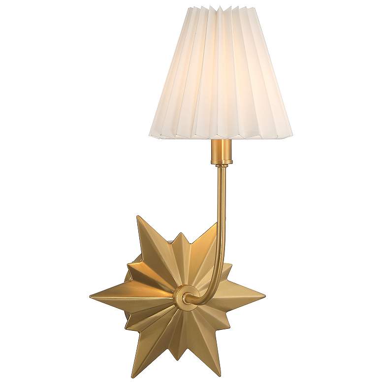 Image 1 Crestwood 1-Light Wall Sconce in Warm Brass