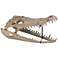 Cretaceous 22" Wide Aged Bone Gator Skull Figurine