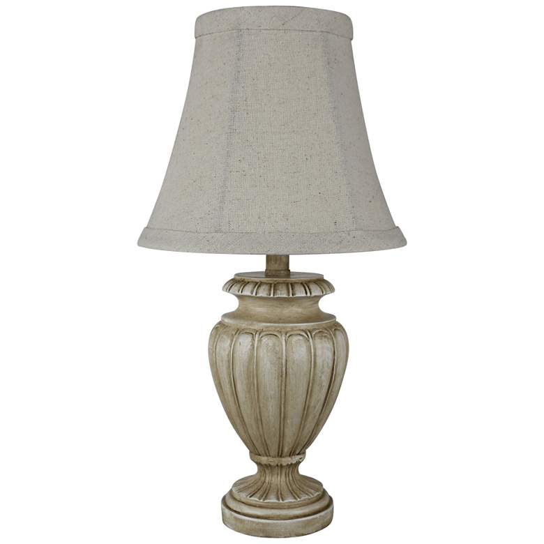 Image 1 Crete 14 inch High Antique White Urn Accent Table Lamp