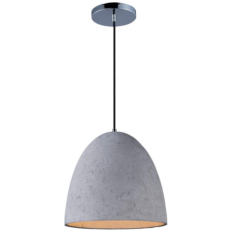 Image 2 Crete 15 1/4" Wide Natural Gray Cement LED Pendant light