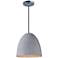 Crete 15 1/4" Wide Natural Gray Cement LED Pendant light