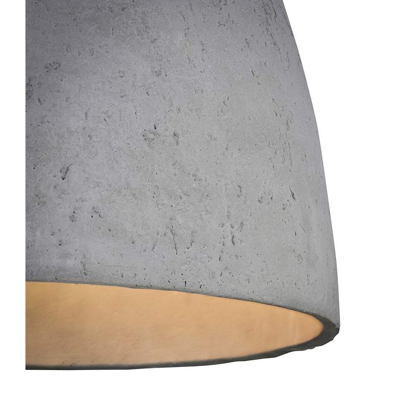 Image 4 Crete 15 1/4" Wide Natural Gray Cement LED Pendant light more views