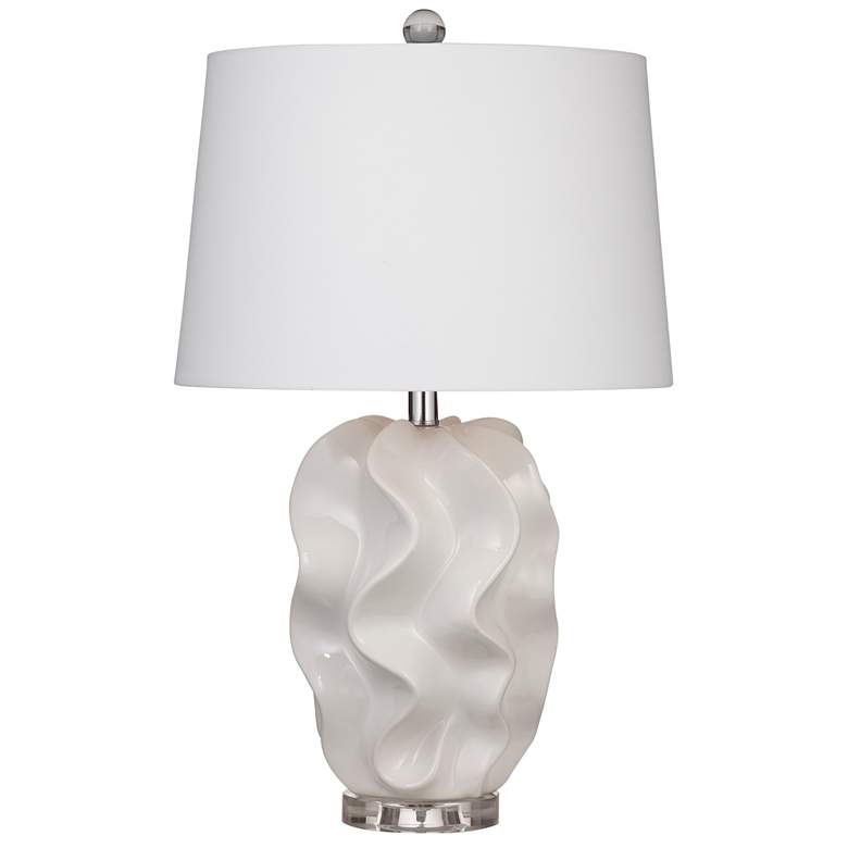Image 1 Crete 26 inch Contemporary Styled White Table Lamp