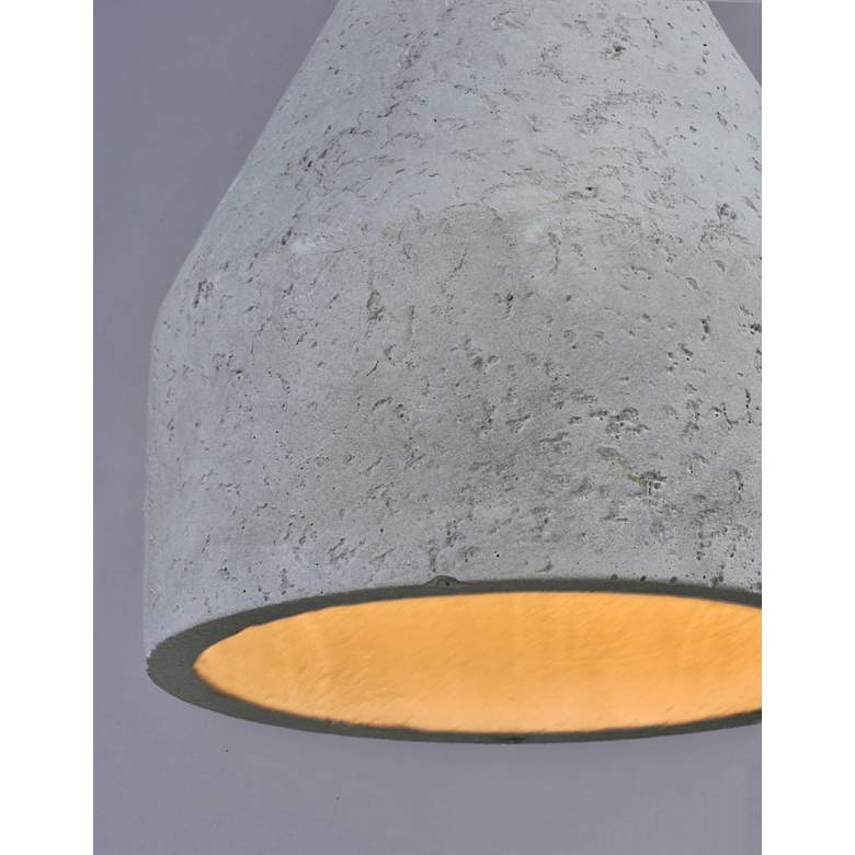 Image 2 Crete 6"W Polished Chrome LED Mini Pendant with Gray Shade more views