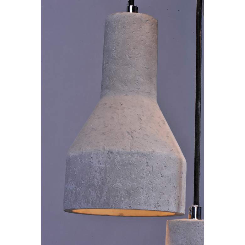 Image 3 Crete 6"W Polished Chrome LED Mini Pendant with Gray Shade more views