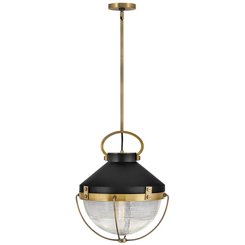 Image 1 Crew 16" Wide Brass Pendant Light by Hinkley Lighting