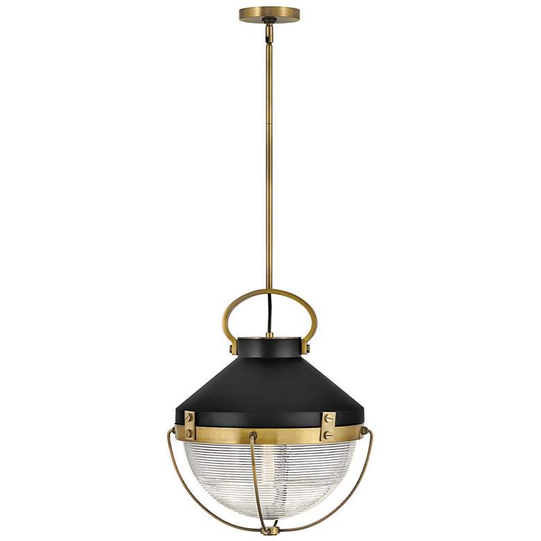 Image 1 Crew 16 inch Wide Brass Pendant Light by Hinkley Lighting