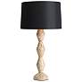 Crew Travertine Buffet Lamp (Black Shade)