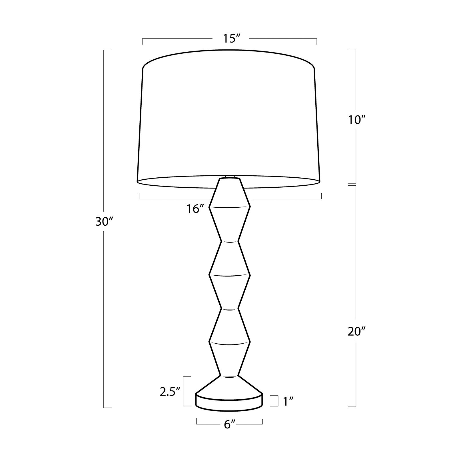 Image 4 Crew Travertine Buffet Lamp (Black Shade) more views