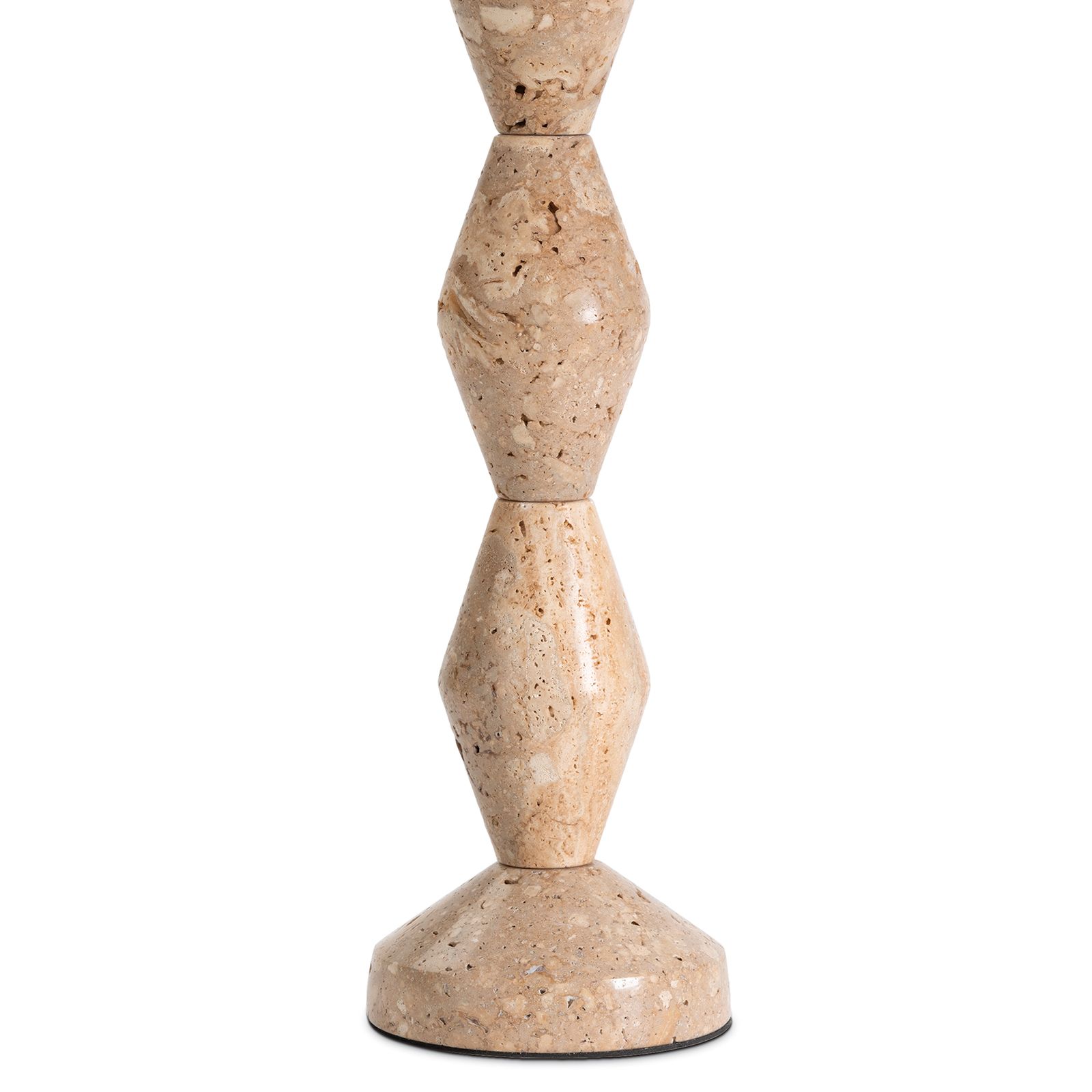 Image 3 Crew Travertine Buffet Lamp (Natural Linen Shade) more views