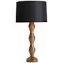Crew Walnut Buffet Lamp (Black Shade)