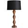 Crew Walnut Buffet Lamp (Black Shade)