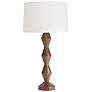 Crew Walnut Buffet Lamp (Natural Linen Shade)