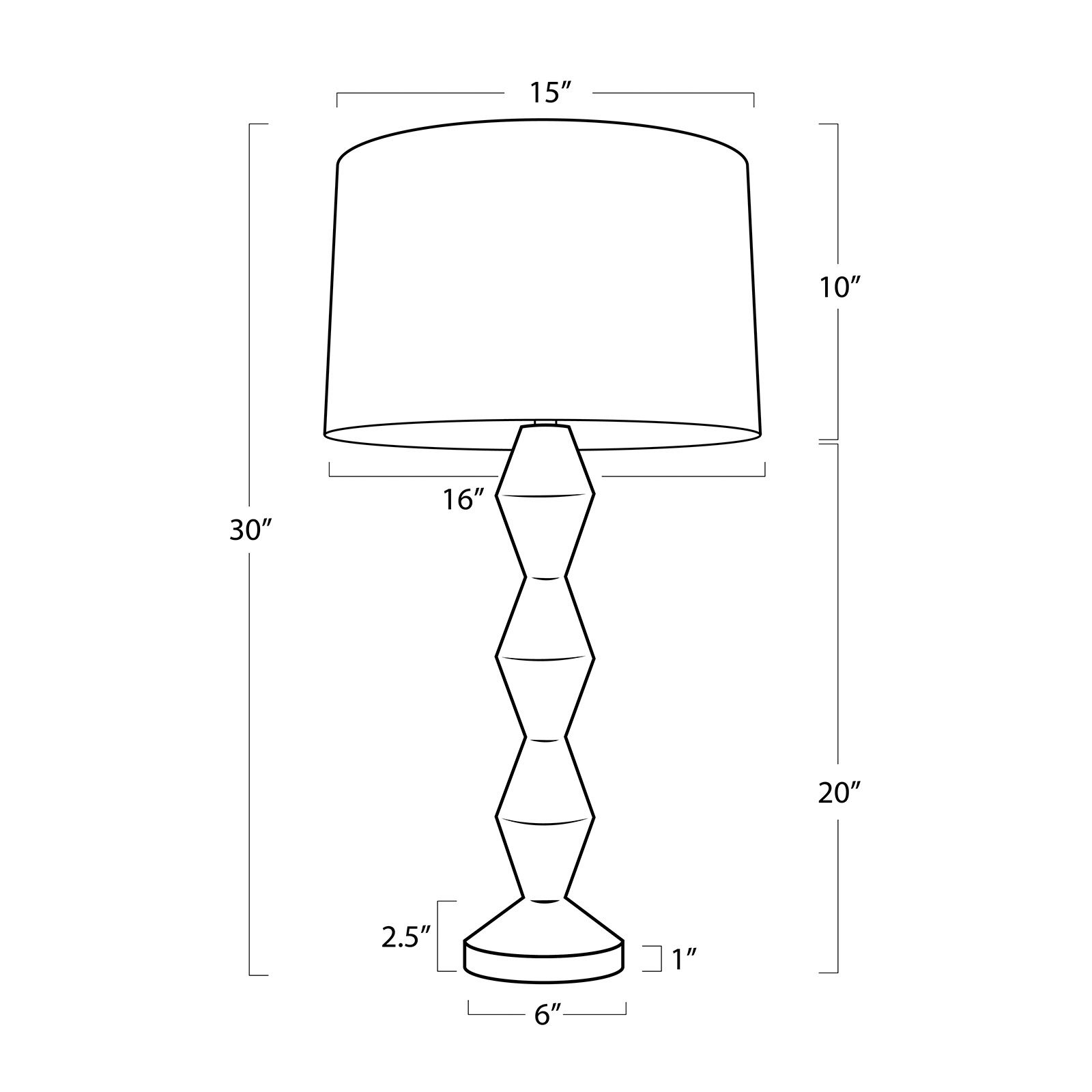 Image 4 Crew Walnut Buffet Lamp (Natural Linen Shade) more views