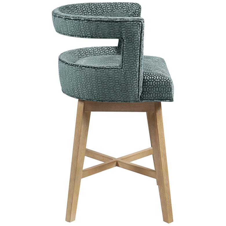 Image 7 Crimson 25" Grey Fabric Swivel Counter Stool more views