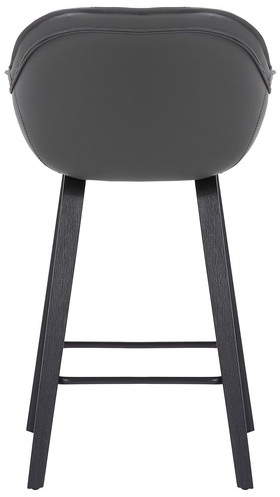 Image 6 Crimson 26 in. Barstool in Black Powder Coated Finish, Gray Faux Leather more views