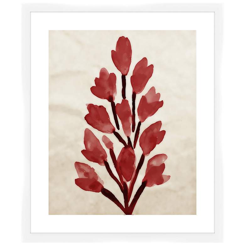 Image 1 Crimson Bouquet I 26 1/2" High Framed Wall Art