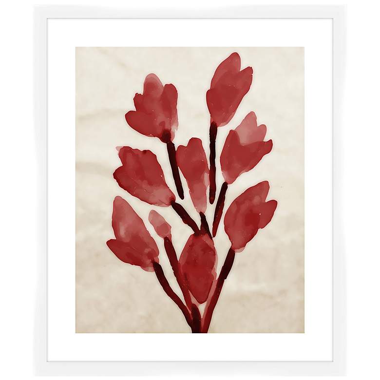 Image 1 Crimson Bouquet II 26 1/2" High Framed Wall Art