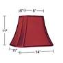 Crimson Red Cut-Corner Lamp Shade 6/8x11/14x11 (Spider)