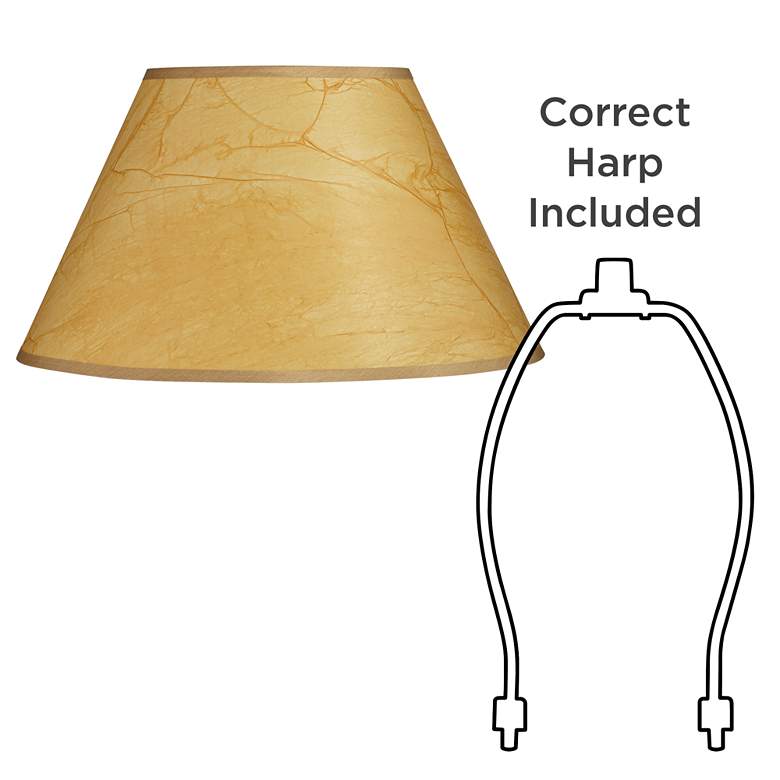Image 5 Crinkle Paper Set of 2 Empire Lamp Shades 10x20x12 (Spider) more views