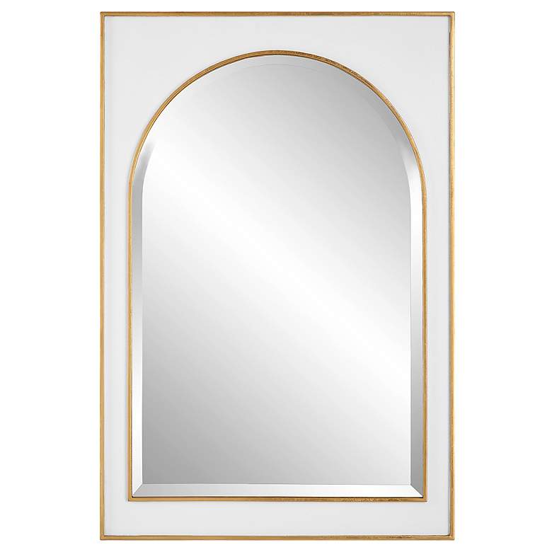 Image 1 Crisanta Antiqued Gold Leaf 25 inch x 37 1/2 inch Wall Mirror