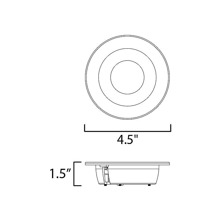 Image 3 Crisp 4" LED Recessed DownLight 3000K - Round White / Black more views