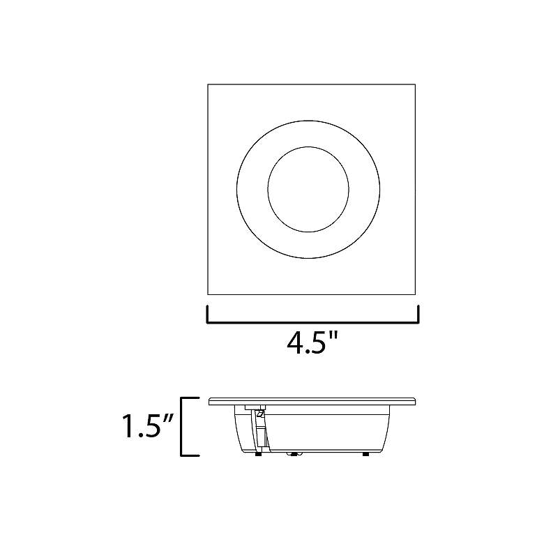 Image 3 Crisp 4" LED Recessed DownLight 3000K - Square White / Black more views