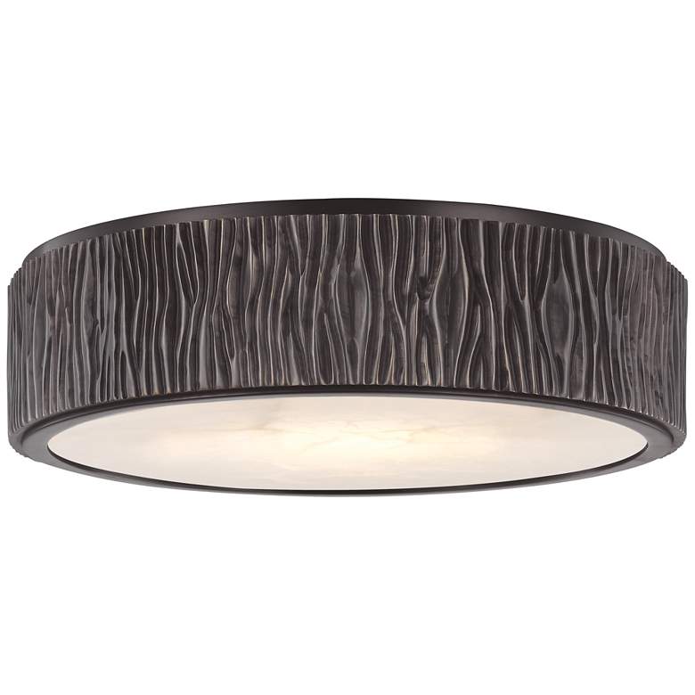 Image 1 Crispin Large Led Flush Mount Old Bronze