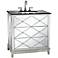 Criss Cross Mirrored 34" Wide Single Sink Vanity