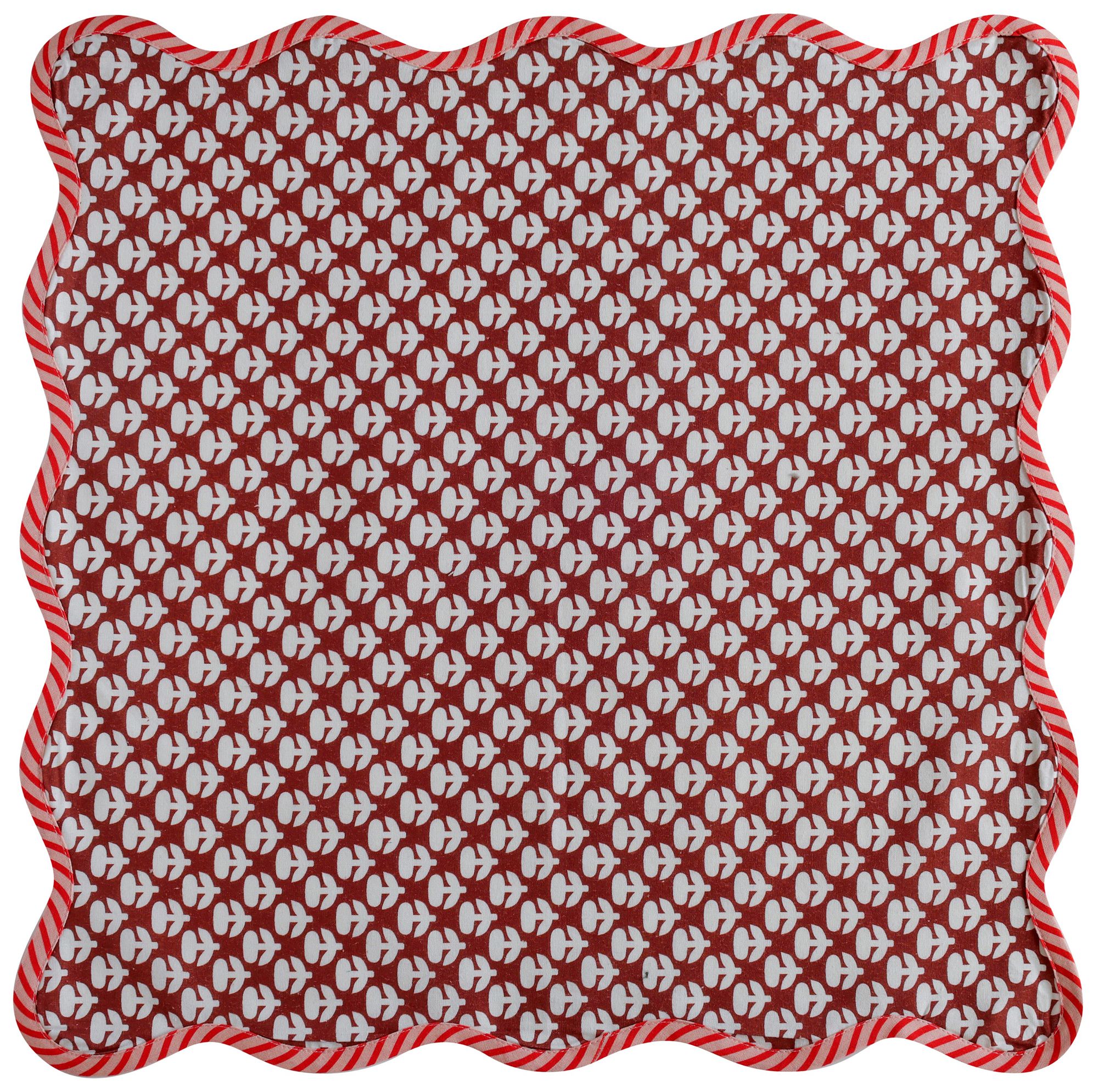 Image 2 Crissy Cotton Canvas Printed Napkins - Set of 4 - Rust Vintage Floral more views