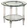 Cristal Chrome and Acrylic Round End Table