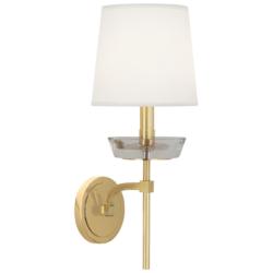 Cristallo 18.38" High Modern Brass And Lucite CRYST Wall Sconce