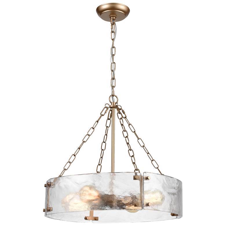 Image 1 Cristata 20" Wide 4-Light Pendant - Aged Brass