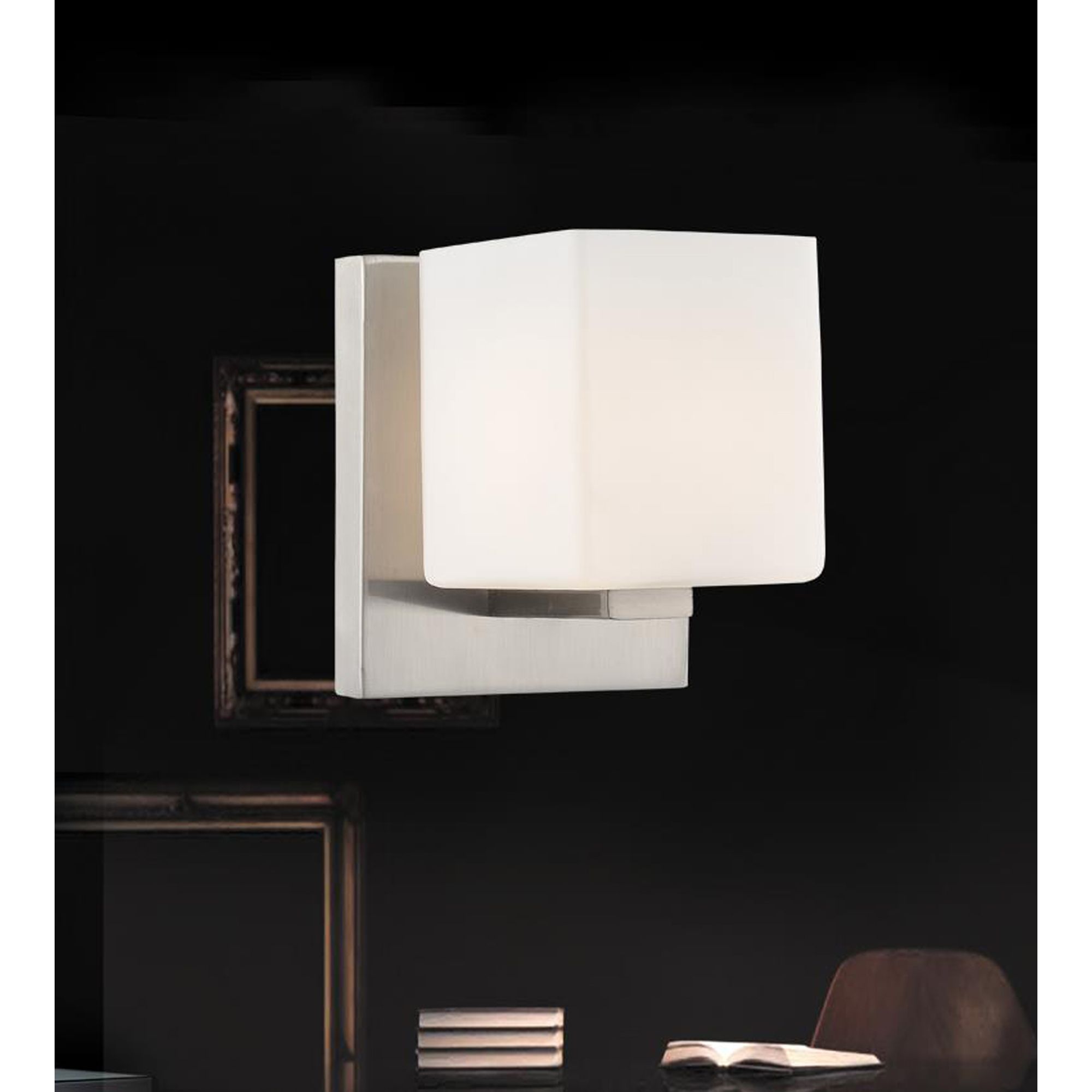 Image 4 Cristini 1 Light Satin Nickel Bathroom Sconce more views