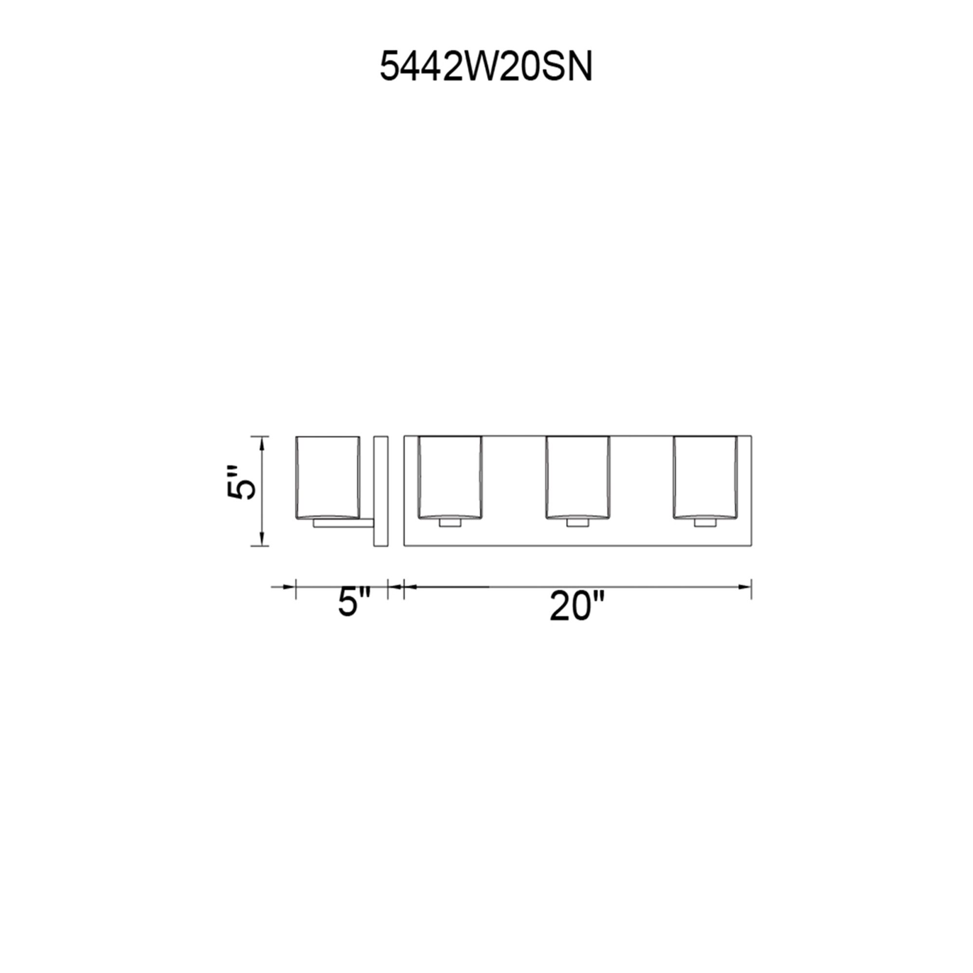 Image 6 Cristini 3 Light Satin Nickel Vanity Light more views